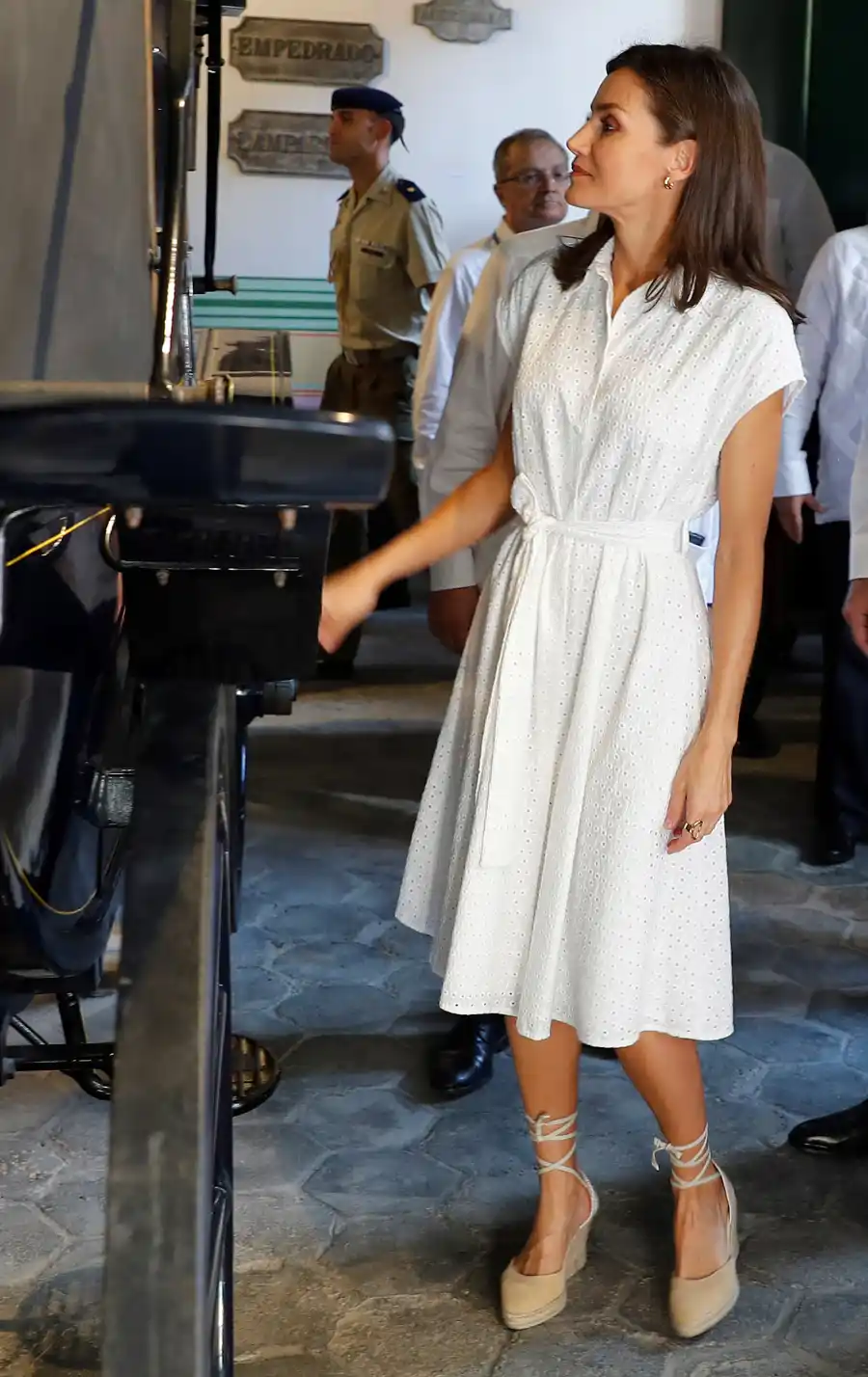 Queen Letizia White Dress November 13, 2019