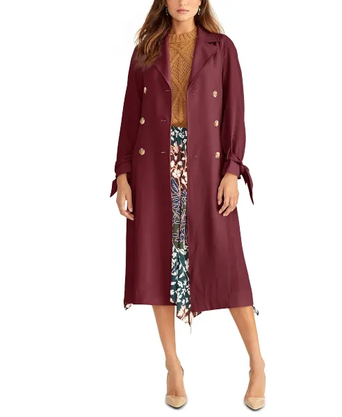 RACHEL Rachel Roy Tie-Sleeve Trench Coat