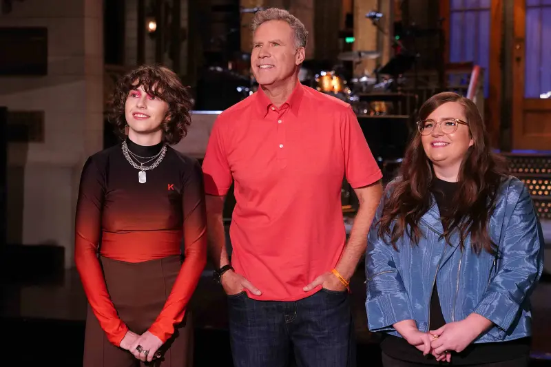 Saturday Night Live SNL King Princess, Will Ferrell, and Aidy Bryant