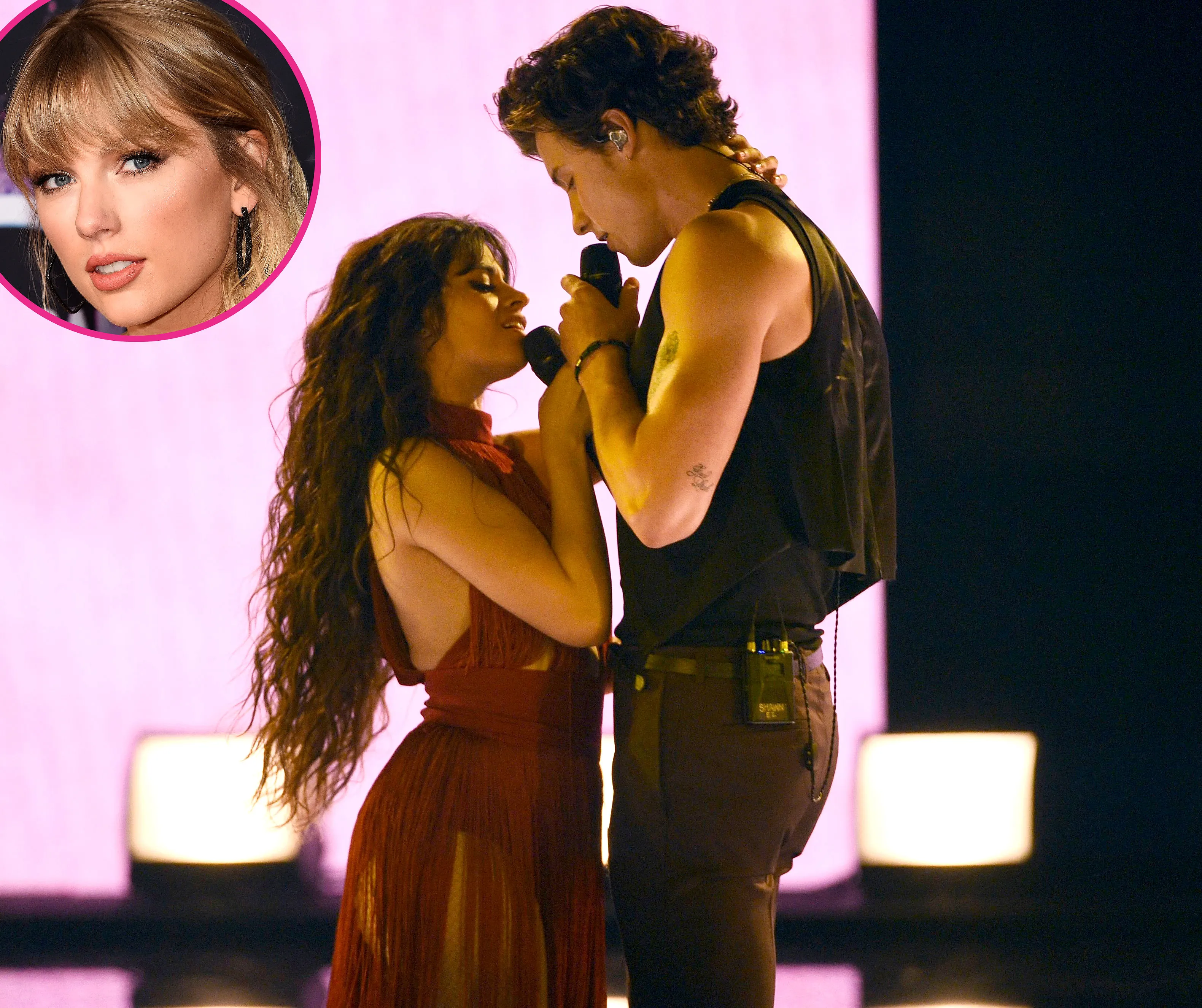 Shawn Mendes Camila Cabello Sizzle Onstage With Senorita AMAs 2019