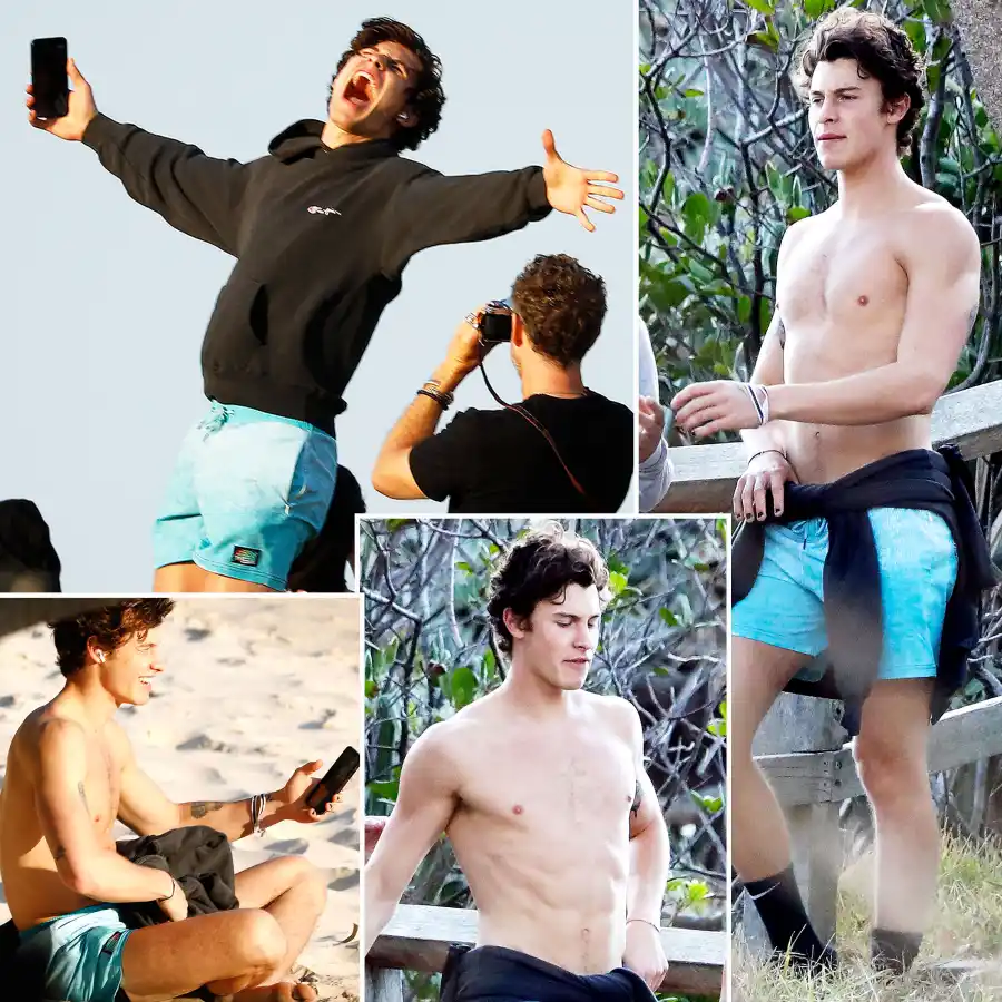 Shawn Mendes Goes Shirtless Australia Beach With Friends