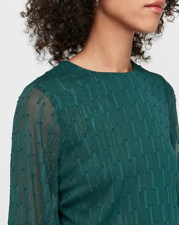 Smocked Waist Tiered Dress closeup