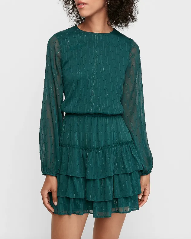 Smocked Waist Tiered Dress