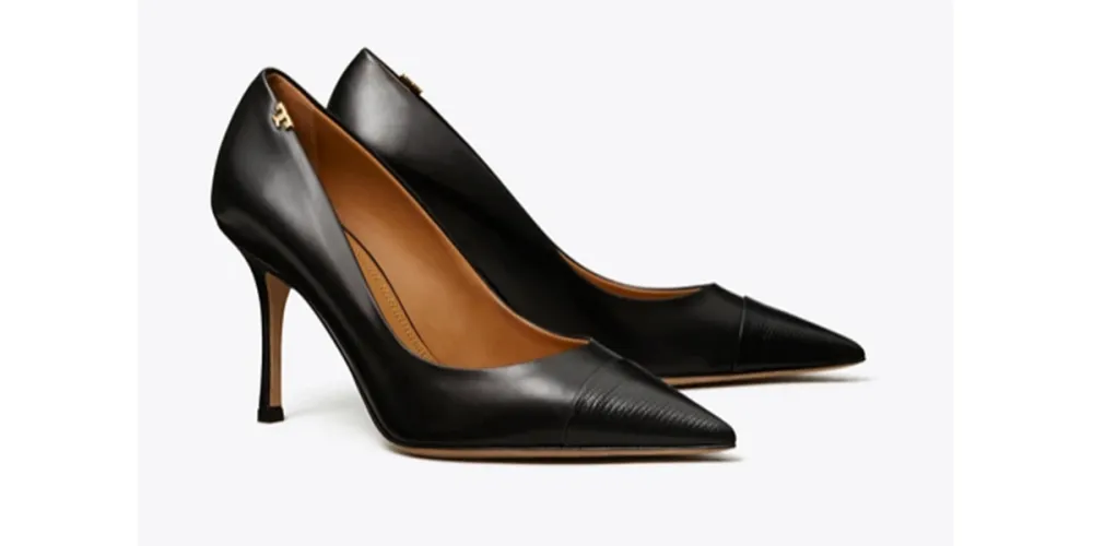 Tory Burch Penelope Embossed Cap-Toe Pump