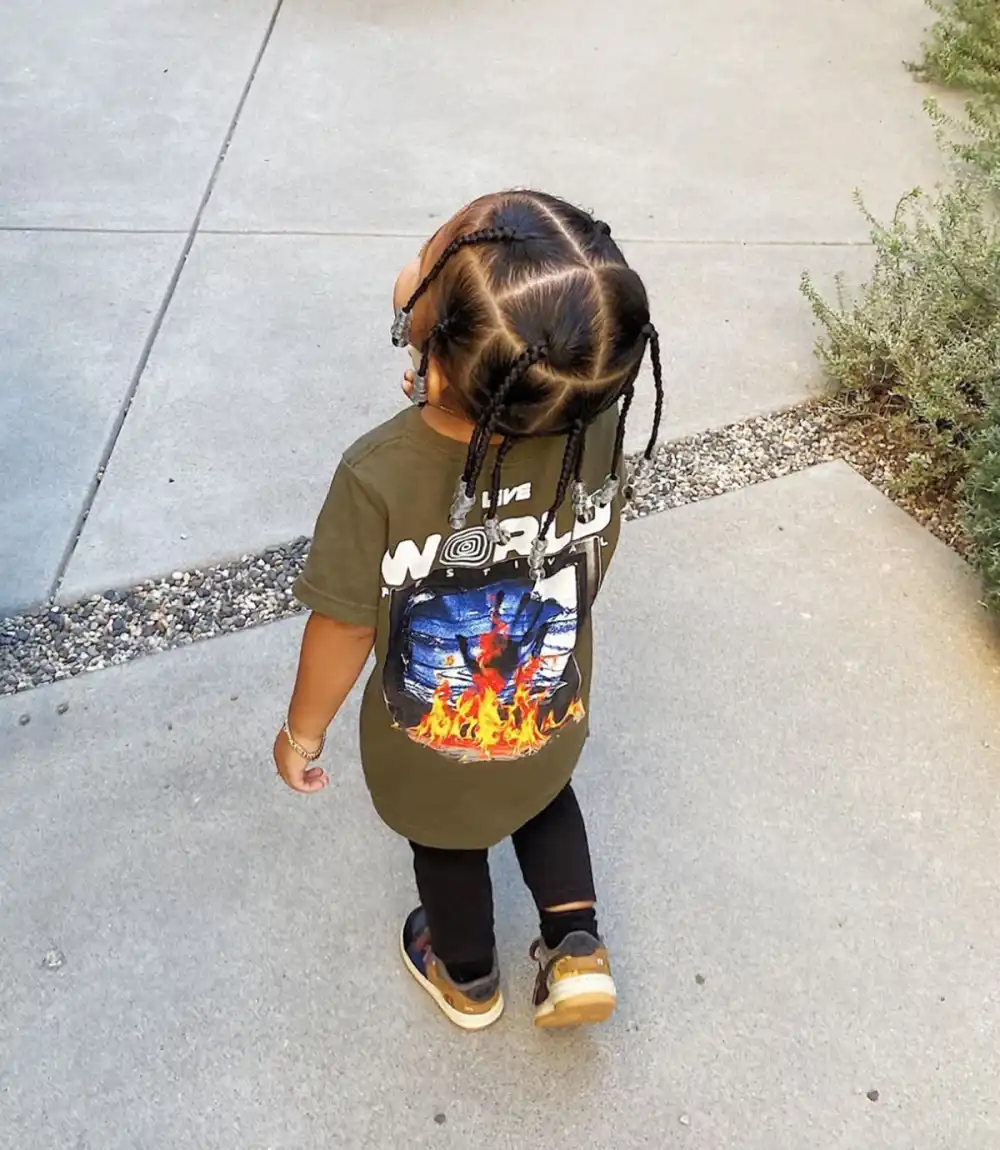 Travis Scott Stormi Webster "Daddy's Hair"