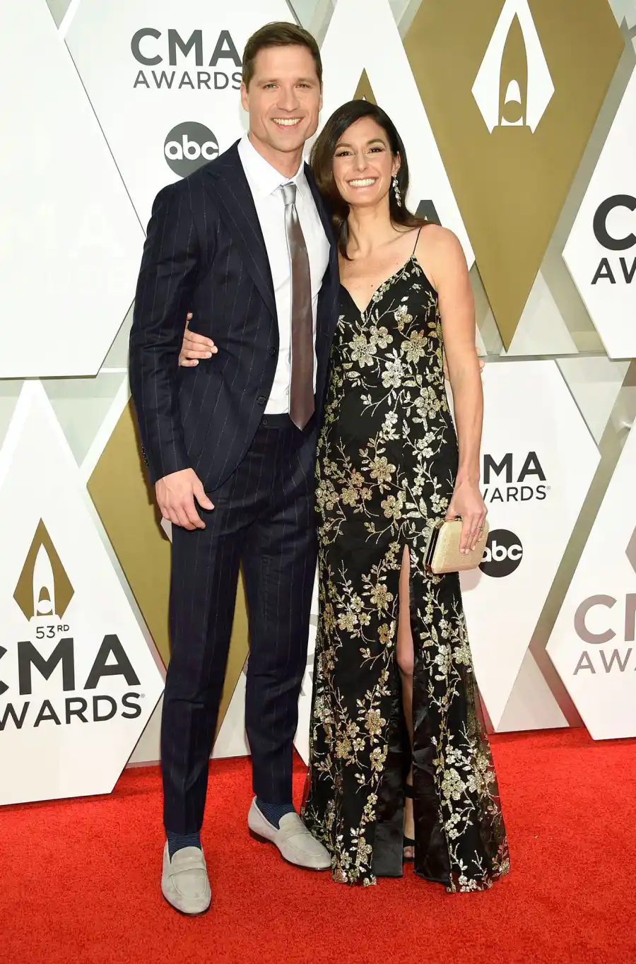 Walker Hayes, Laney Beville Hayes PDA Arrival Red Carpet 2019 CMA Awards