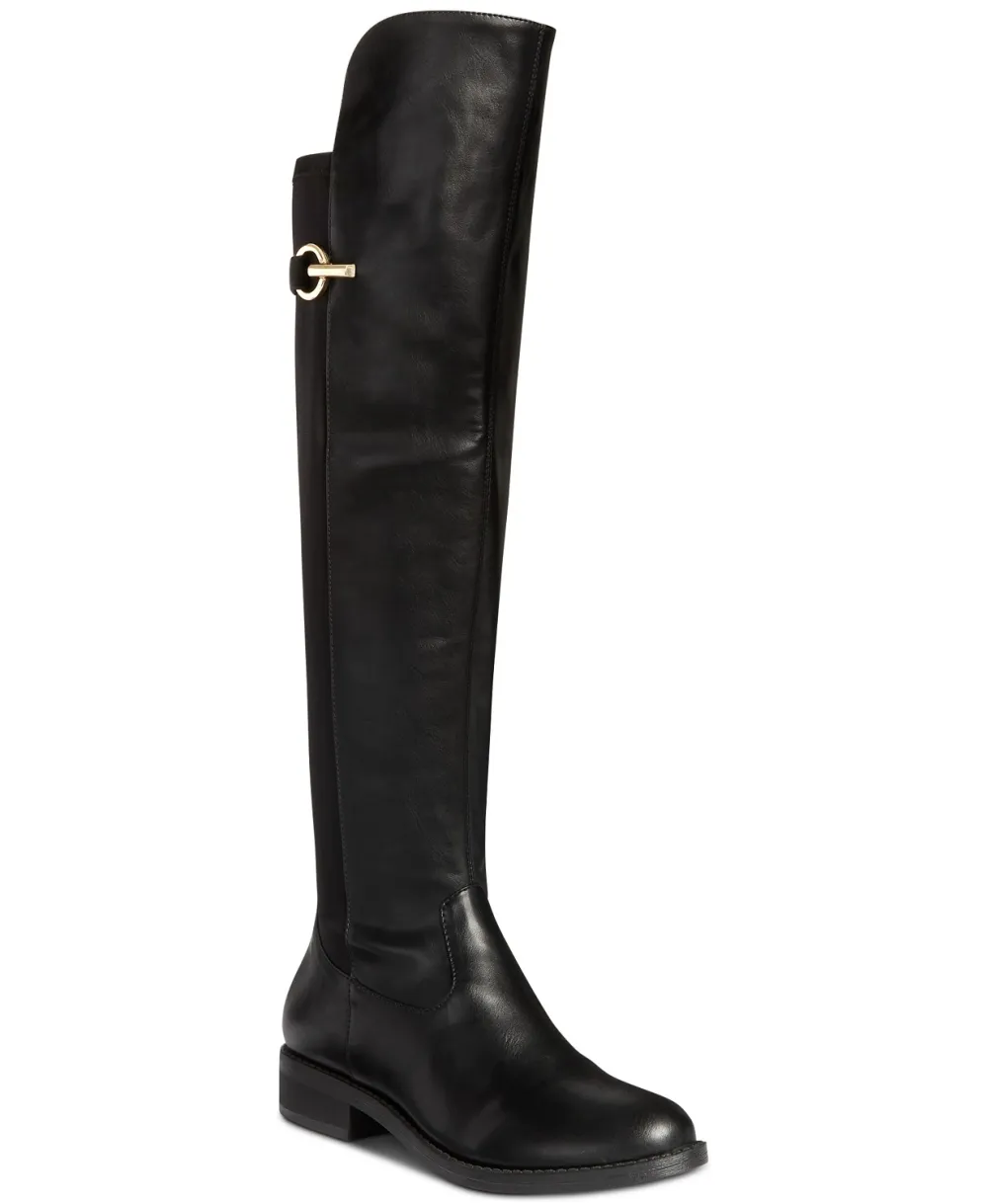 ZIGIny Zigi Soho Onley Over-The-Knee Boots (Black Smooth)