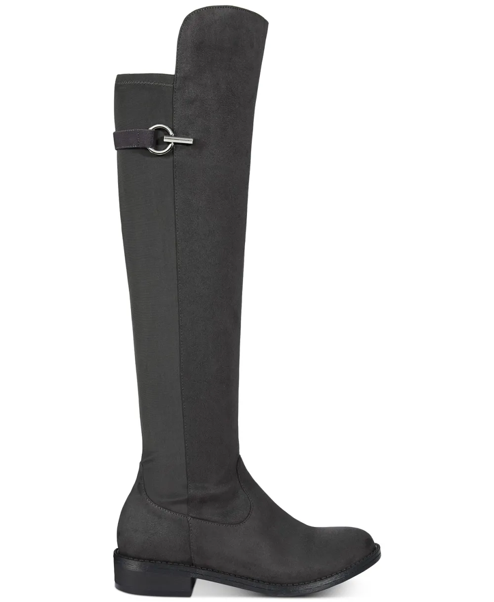 ZIGIny Zigi Soho Onley Over-The-Knee Boots (Dark Grey Suede)