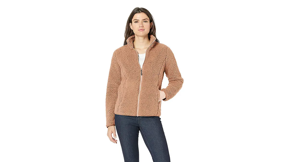 Amazon Essentials Women's Polar Fleece Lined Sherpa Full-Zip Jacket
