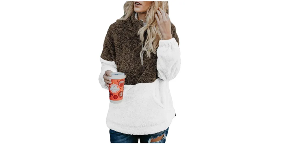 Dokotoo Women's Oversized Fluffy Fleece Sweatshirt