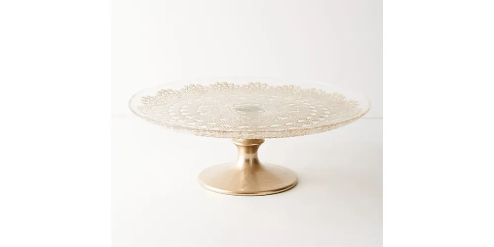 Metallic Lace Cake Stand