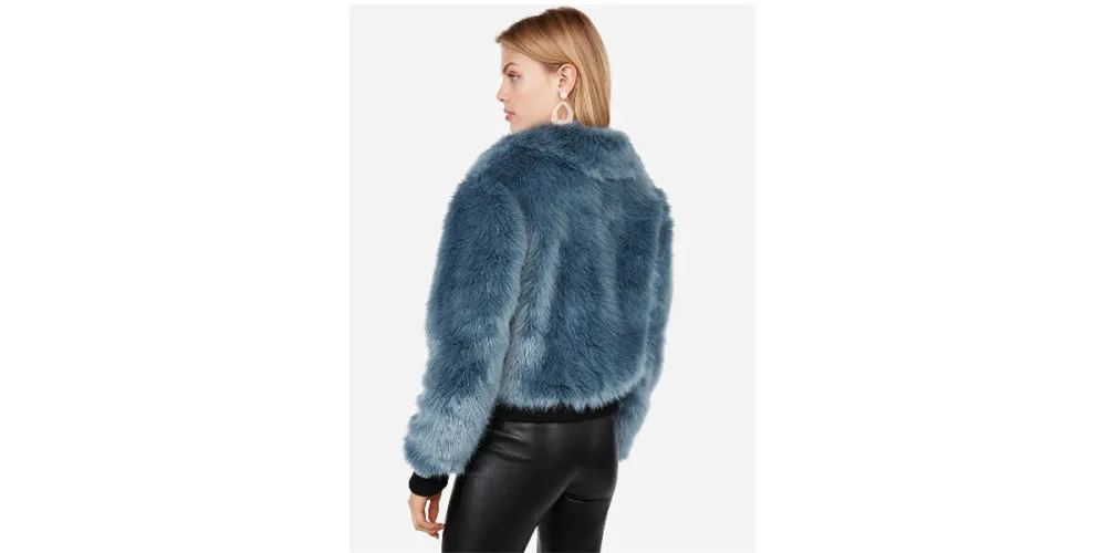 Negin Mirsalehi Faux Fur Bomber Jacket