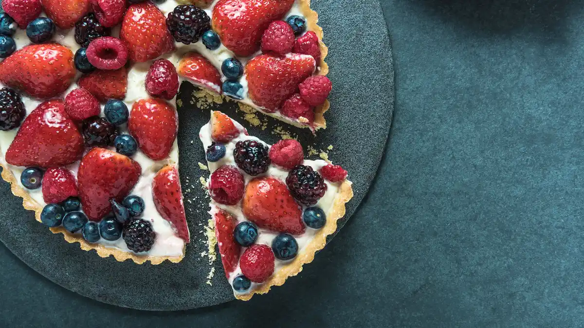 Summer berries tasty tart