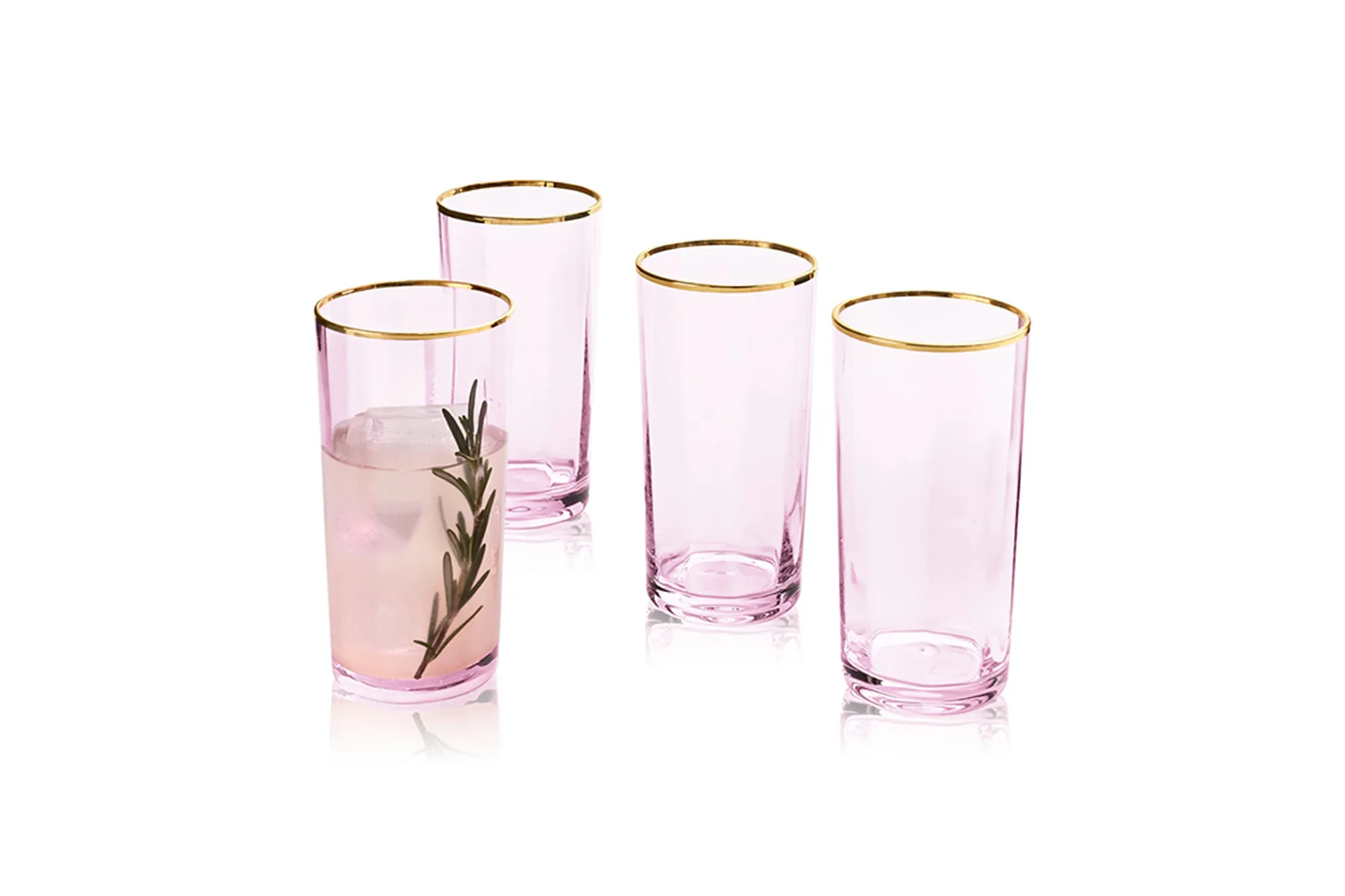 Martha Stewart Collection Blush Highball Glasses, Set of 4, Created for Macy's