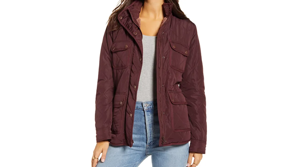 Thread & Supply Fleece Lined Quilted Utility Jacket