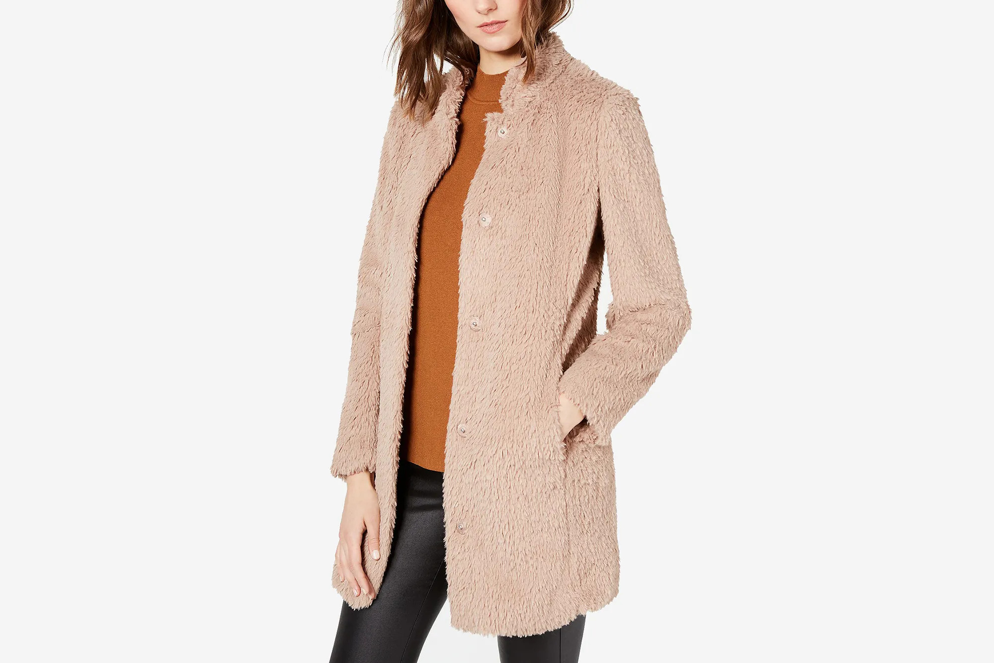 Kenneth Cole Faux-Fur Coat
