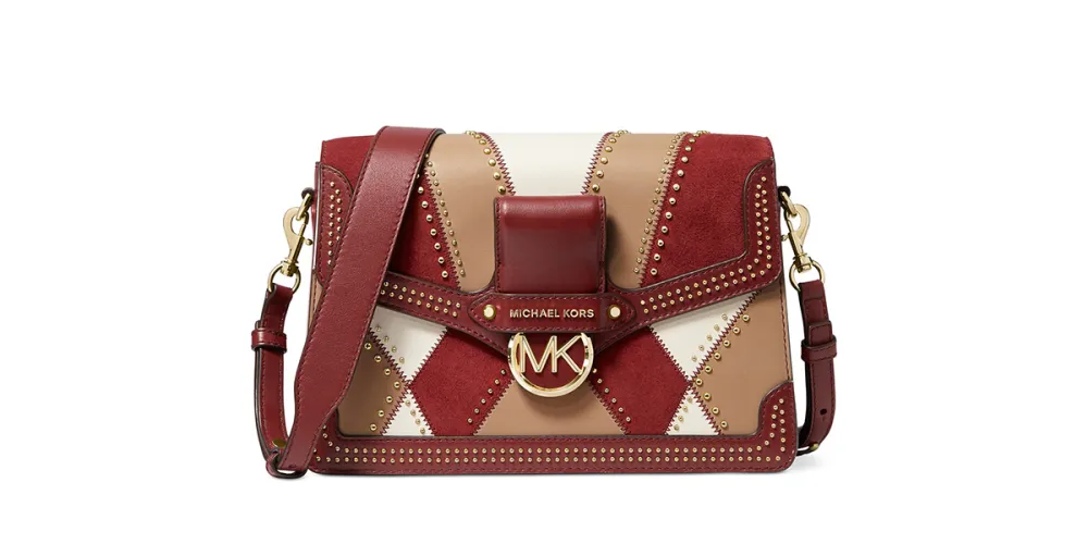 MICHAEL Michael Kors Jessie Large Flap Leather Shoulder Bag