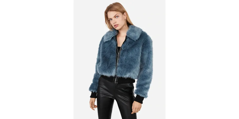 Negin Mirsalehi Faux Fur Bomber Jacket