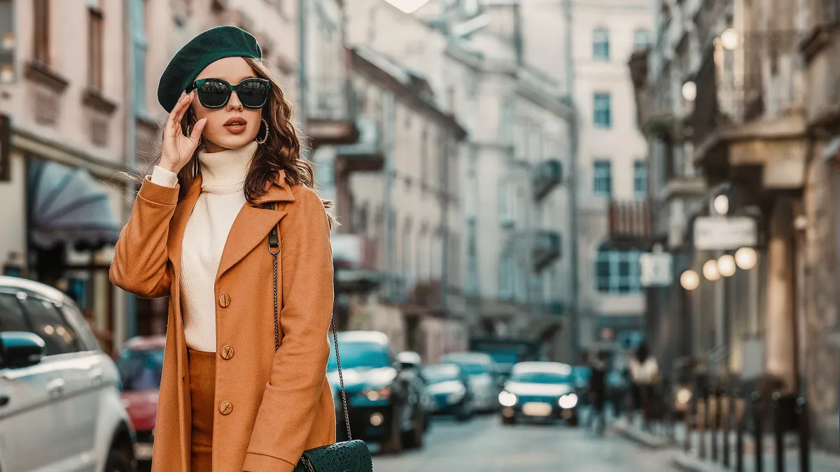 woman wearing turtleneck