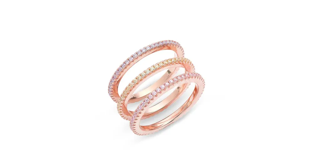 Adina&rsquo;s Jewels Set of 3 Pastel Rings