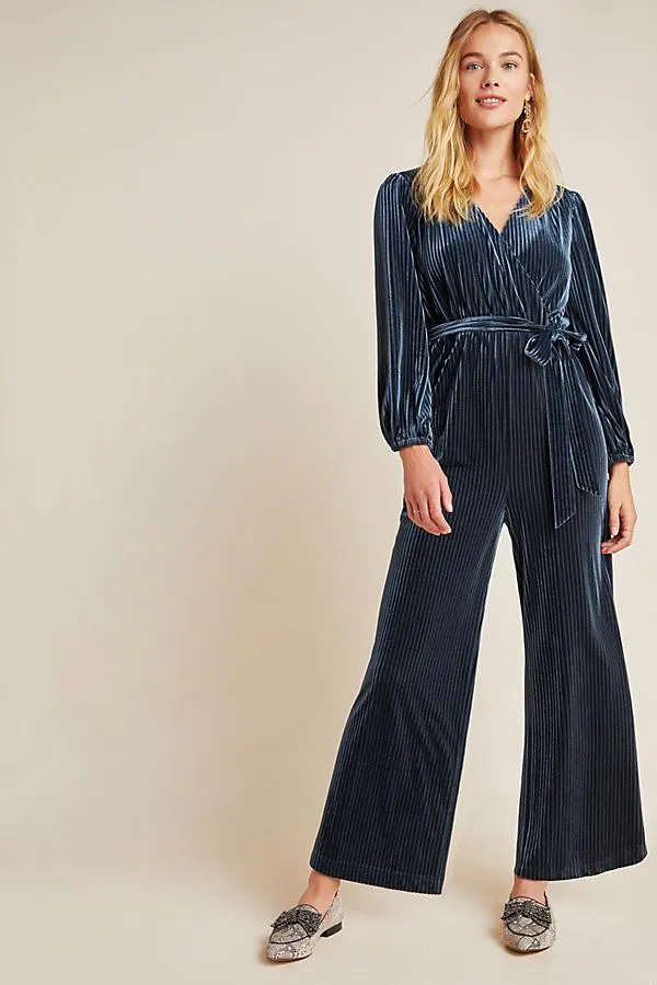 Ali & Jay Samantha Velvet Jumpsuit (Navy)