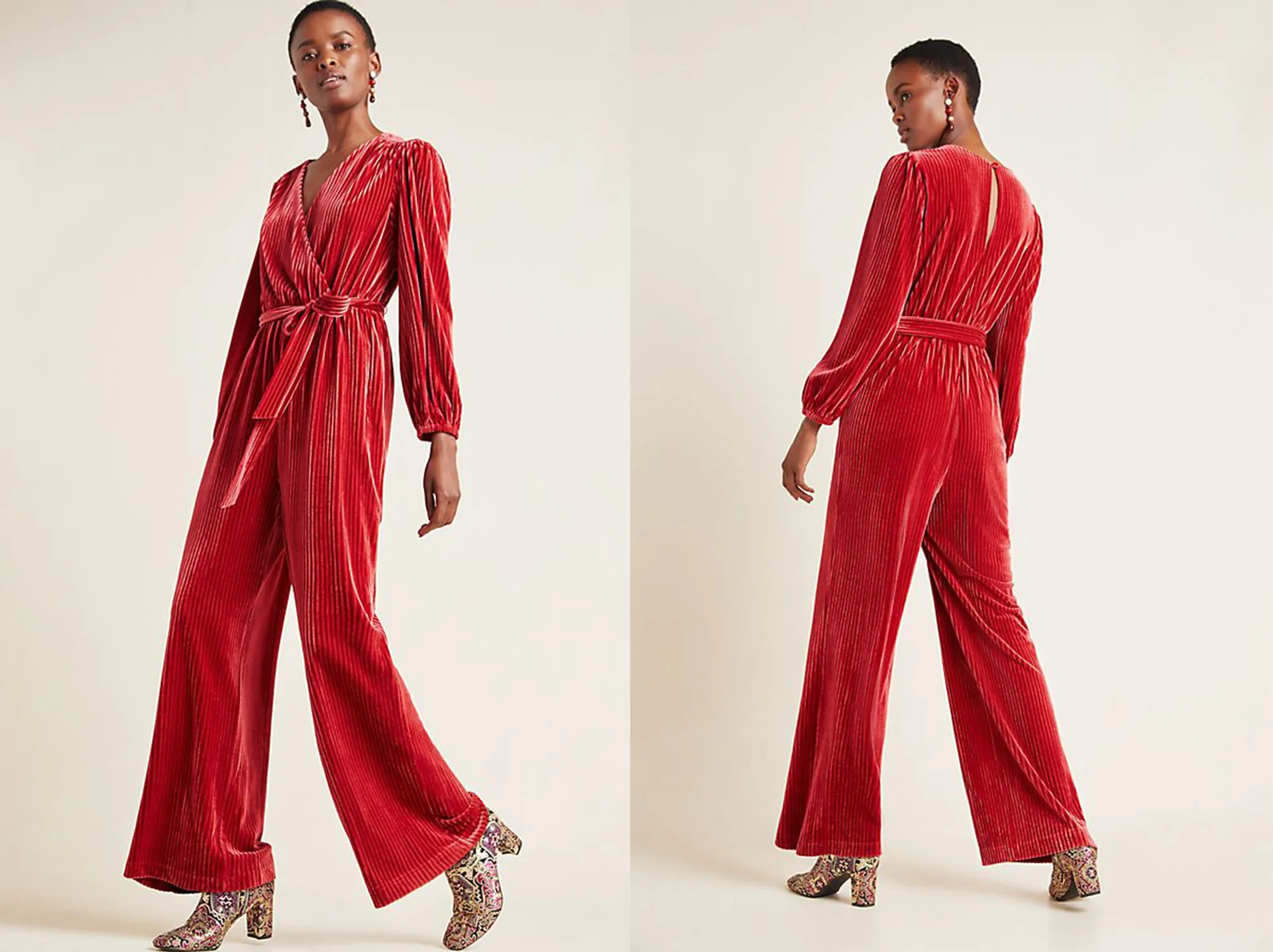 Ali & Jay Samantha Velvet Jumpsuit (Rose)