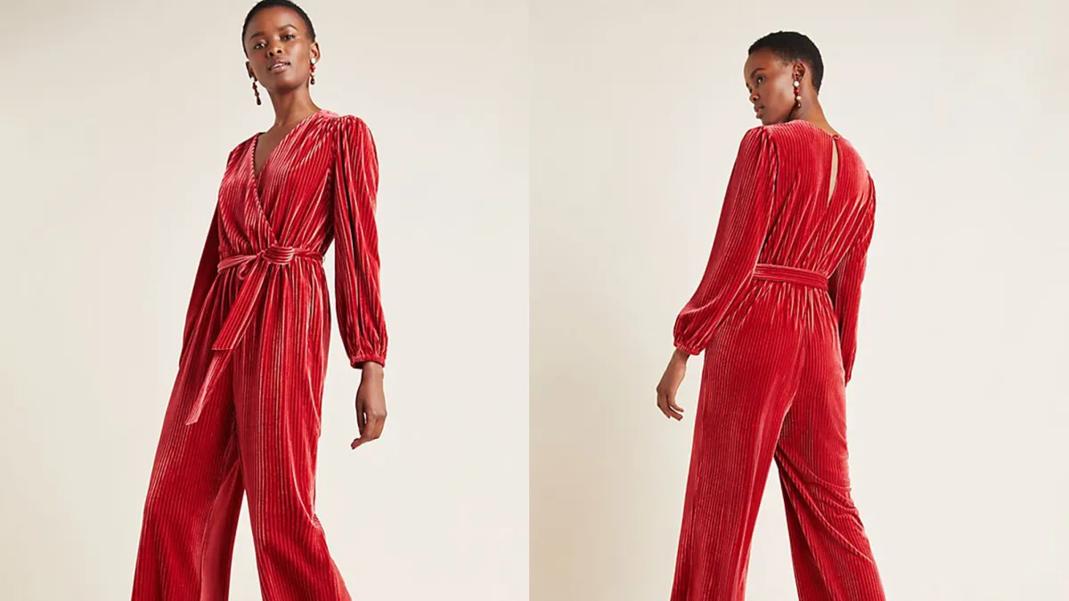 Ali & Jay Samantha Velvet Jumpsuit (Rose)