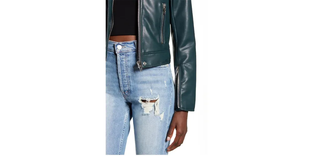 BLANKNYC The Essentials Faux-Leather Moto Jacket