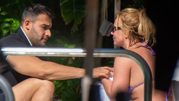 Britney Spears Hits the Pool in Miami With Sam Asghari