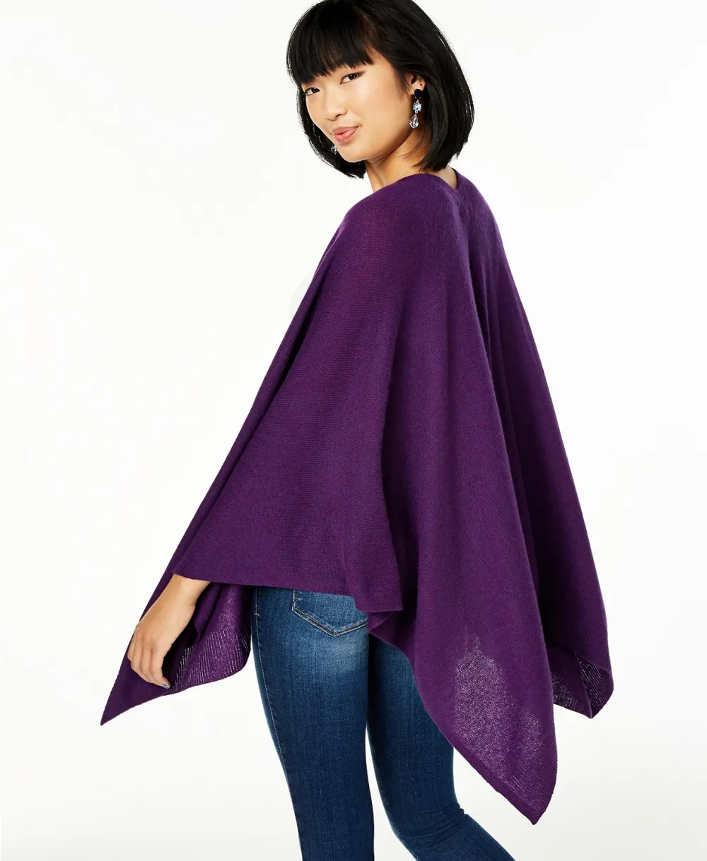 Charter Club Solid Cashmere Wrap (Vine Vine Heather)