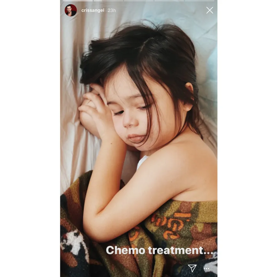 Criss Angel Shares Heartbreaking Photos of Son Johnny Receiving Chemo Treatment
