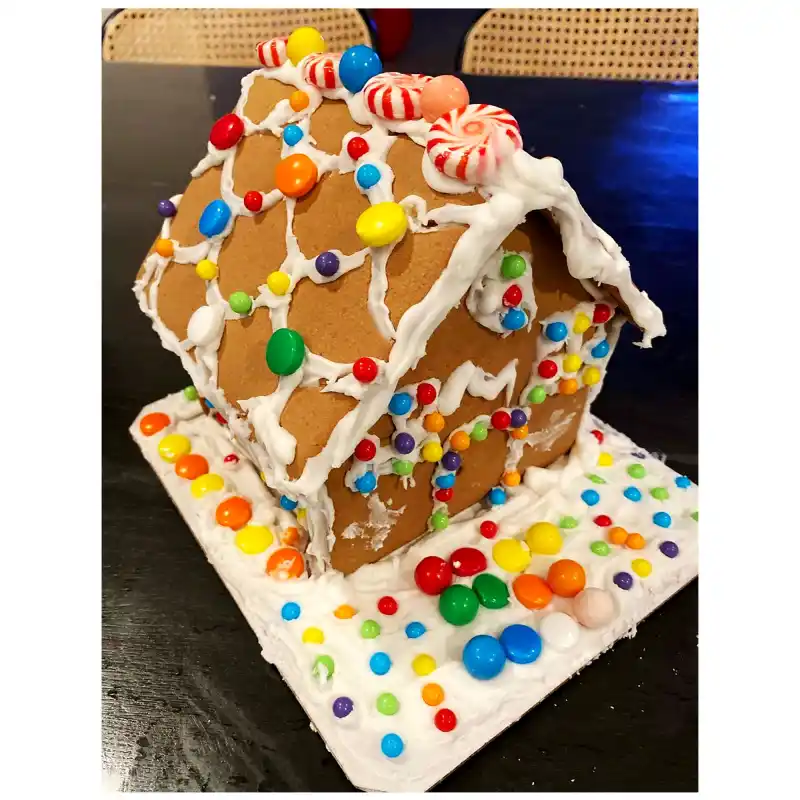 Debra Messing gingerbread house