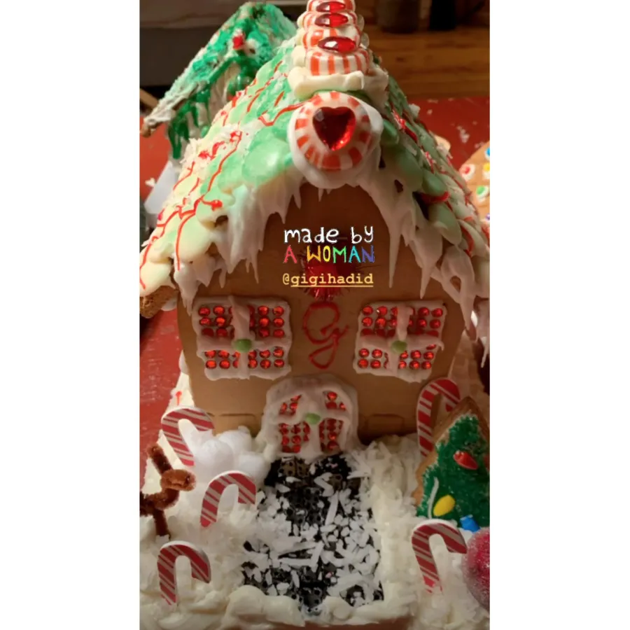 Gigi, Bella and Yolanda Hadid Make Gingerbread Houses Together on Christmas