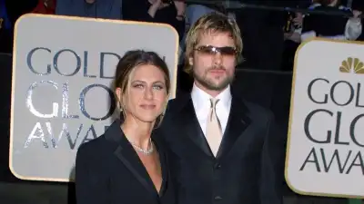 Brad Pitt and Jennifer Aniston Golden Globes 2002