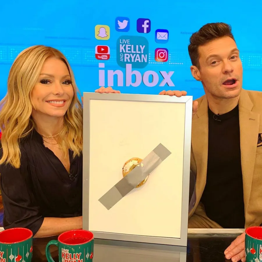 Kelly-Ripa-Ryan-Seacrest-Art-Basel’s-Banana-Exhibit