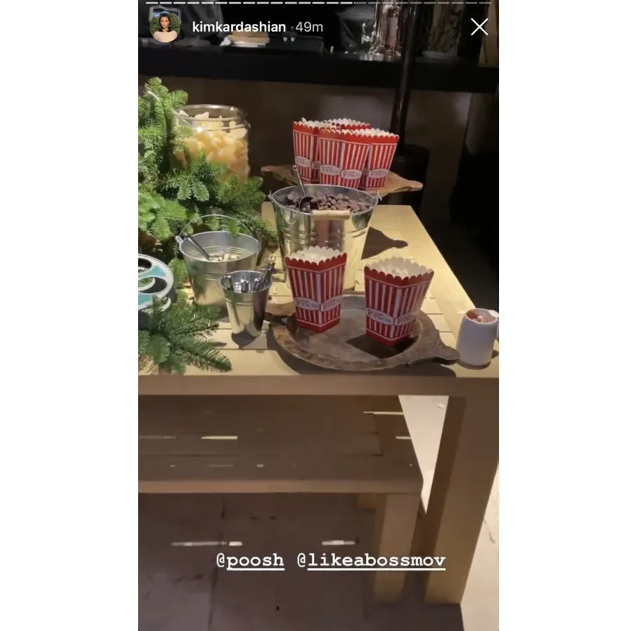 Kim Kardashian Makes Fun of Kourtney Kardashian at Poosh's Movie Night