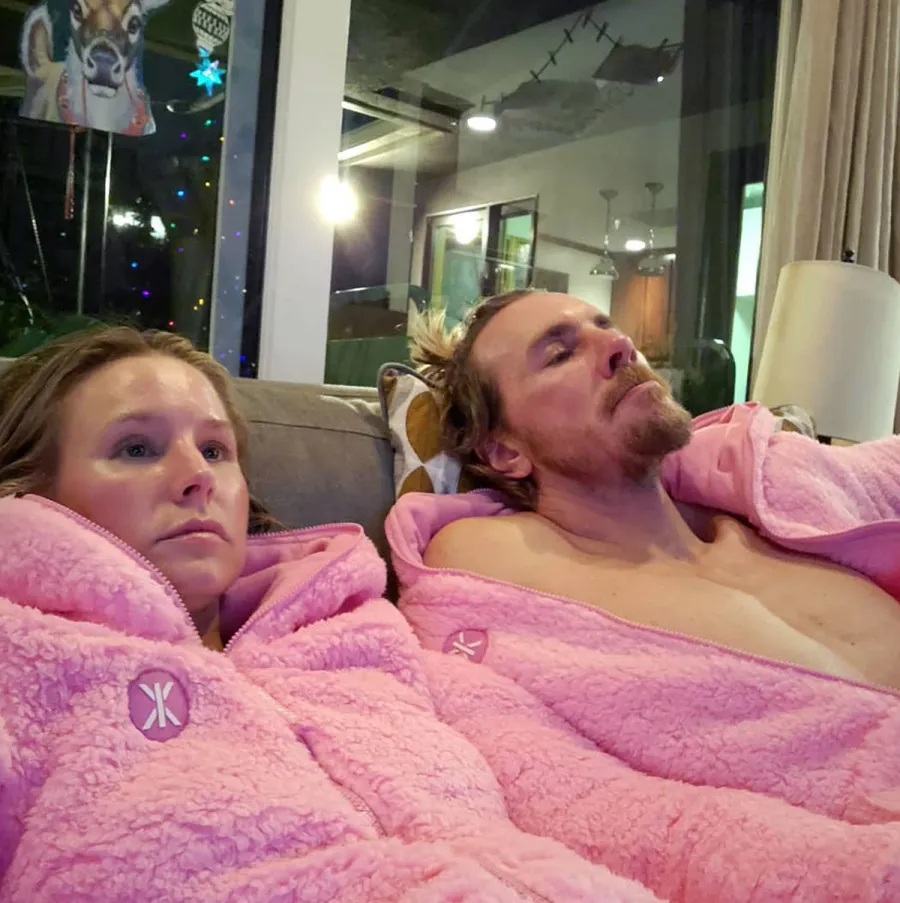 Kristen Bell and Dax Shepard Twinning in Onesies