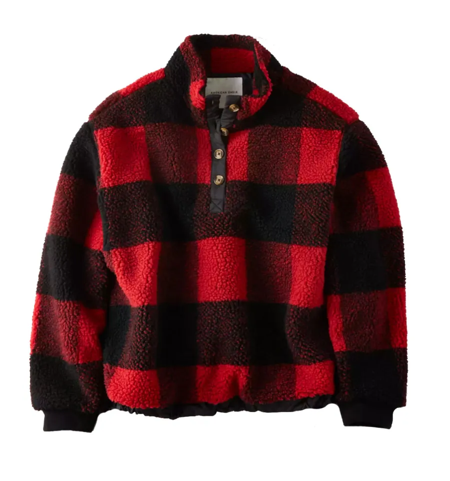 Last-Minute Gifts - American Eagle Fuzzy Sherpa Popover Jacket