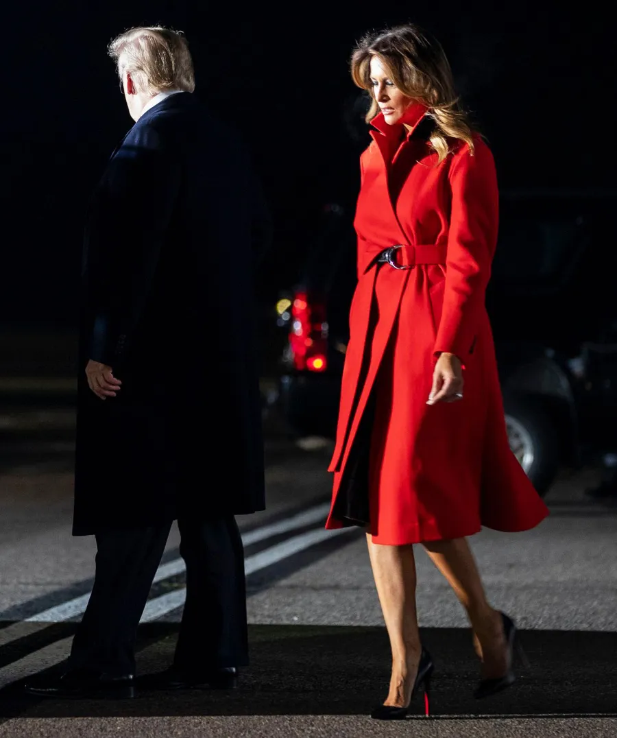 Melania Trump Red Coat December 2, 2019