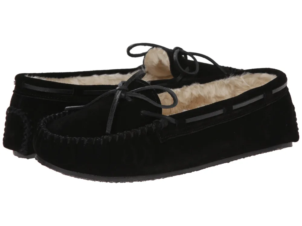 Minnetonka Cally Slipper (Black Suede)