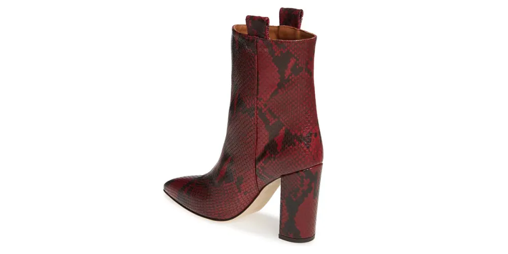 Paris Texas Snakeskin Leather Bootie