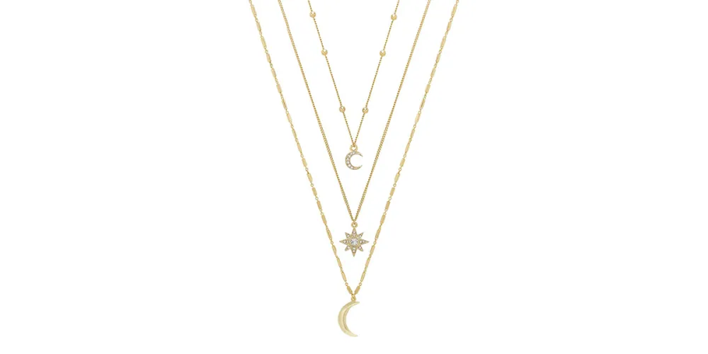 Ettika Set of 3 Celestial Pendant Necklaces