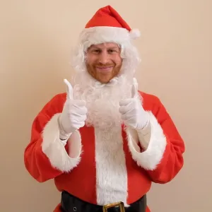 Prince Harry Dressed As Santa Thumbs Up