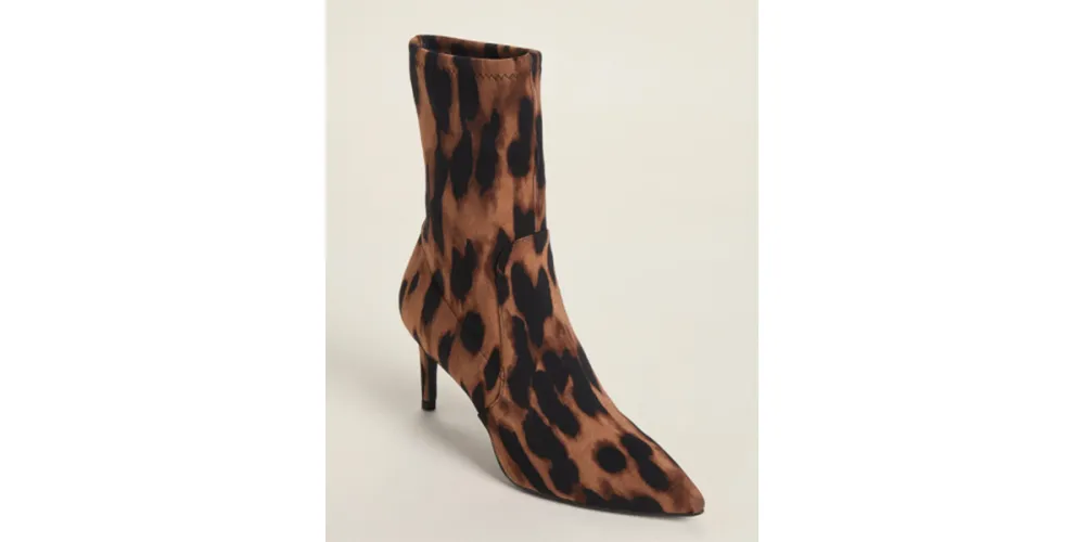 Stuart Weitzman Classic Leopard Wren 3 Sock Booties