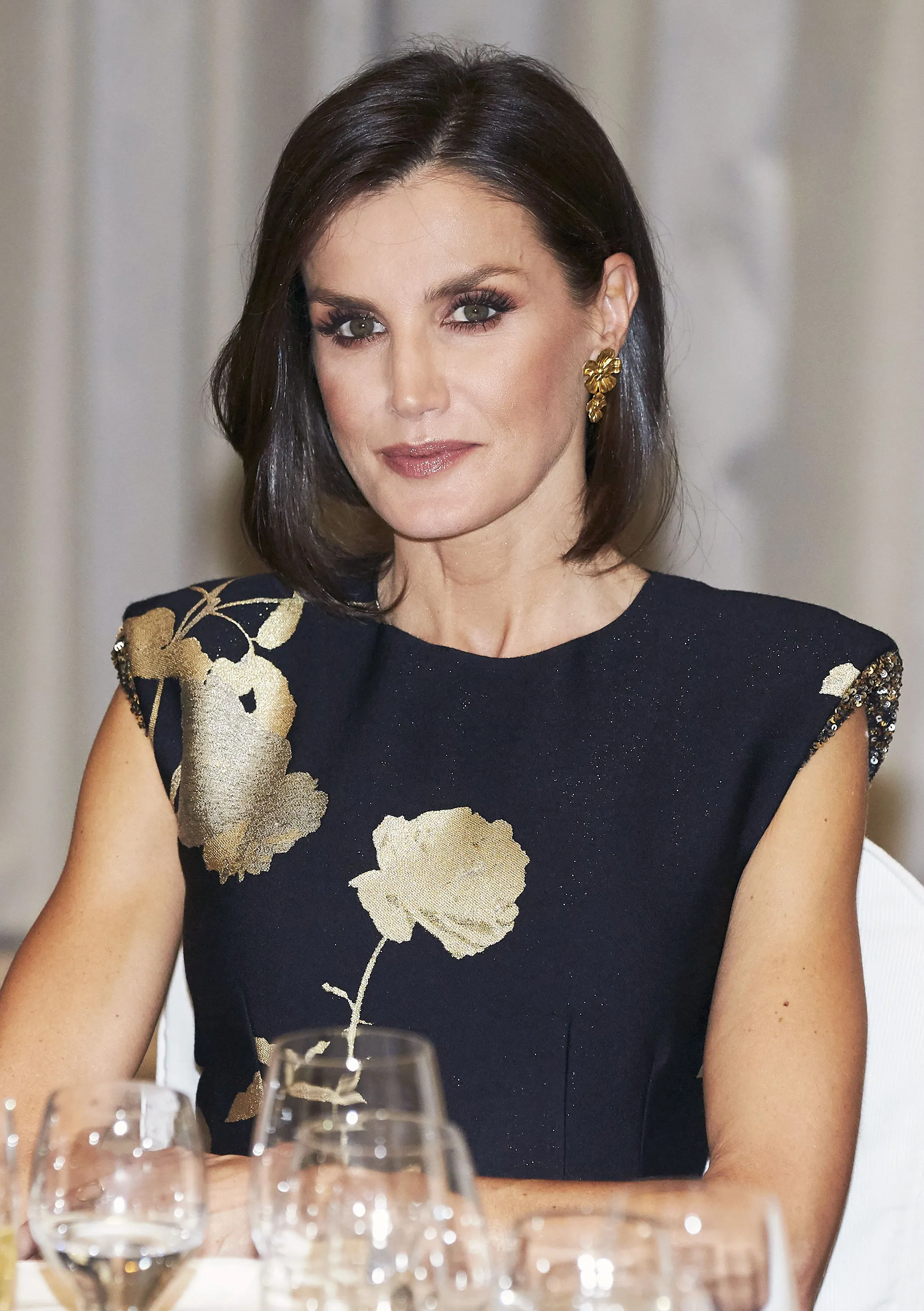 Queen Letizia Floral Gown November 28, 2019