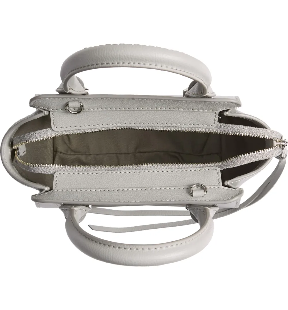 Rebecca Minkoff Mini Avery Leather Tote (Perla/Silver)