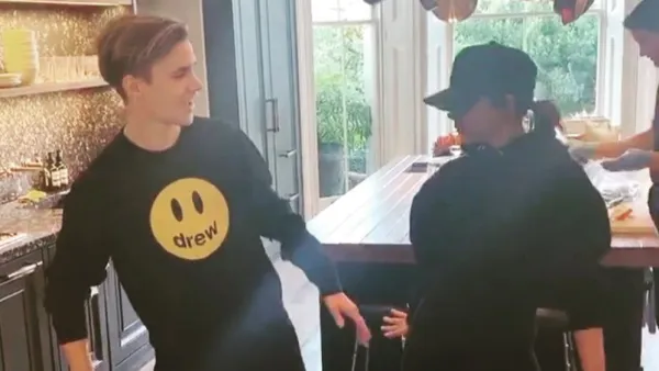Victoria Beckham Does Spice Girls Choreography With Son Romeo