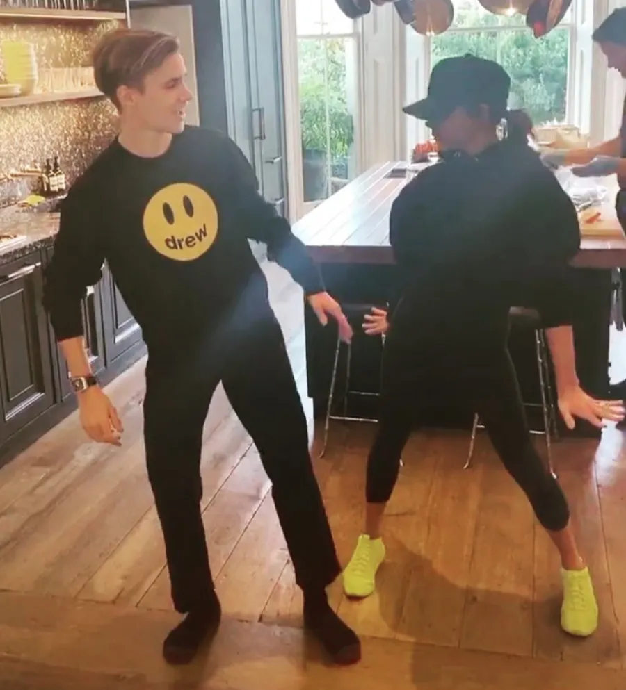 Victoria Beckham Does Spice Girls Choreography With Son Romeo