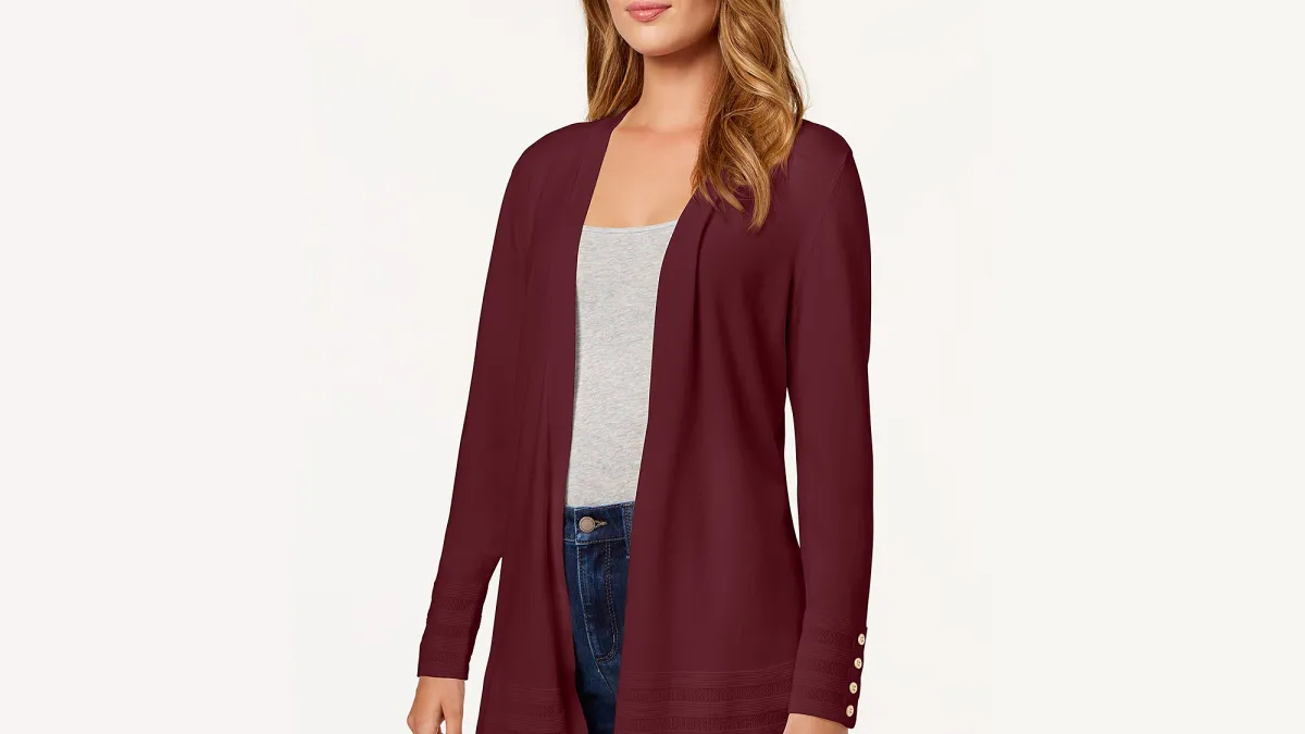 Charter Club Open-Front Cardigan