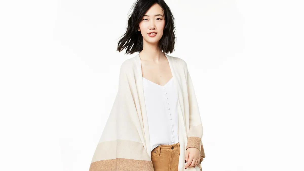 Charter Club Striped Cashmere Wrap, Created For Macy's